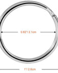 100 Pcs Metal Swivel Lanyard Snap Hook with Key Rings (Silver)