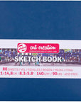 Talens Japan T9314-235M 452426 Art Creation Sketchbook, Drawing Notebook, 8.3 X 5.9 Inches (21 X 15 Cm), Navy Blue