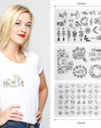 75 Pcs Stick and Stitch Embroidery Paper Designs 3 Sheets A4 Water Soluble Stabilizer for Embroidery Patterns Adhesive Embroidery Transfer Paper with Pre-Printed Flower Leave Butterfly for Hand Sewing