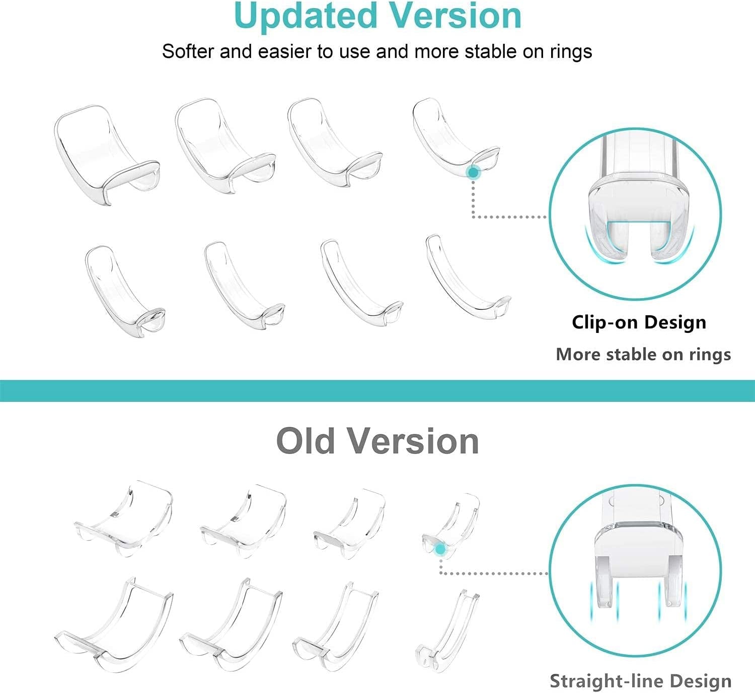 Invisible Ring Size Adjuster for Loose Rings Ring Adjuster Fit Any Rings, Assorted Sizes of Ring Sizer
