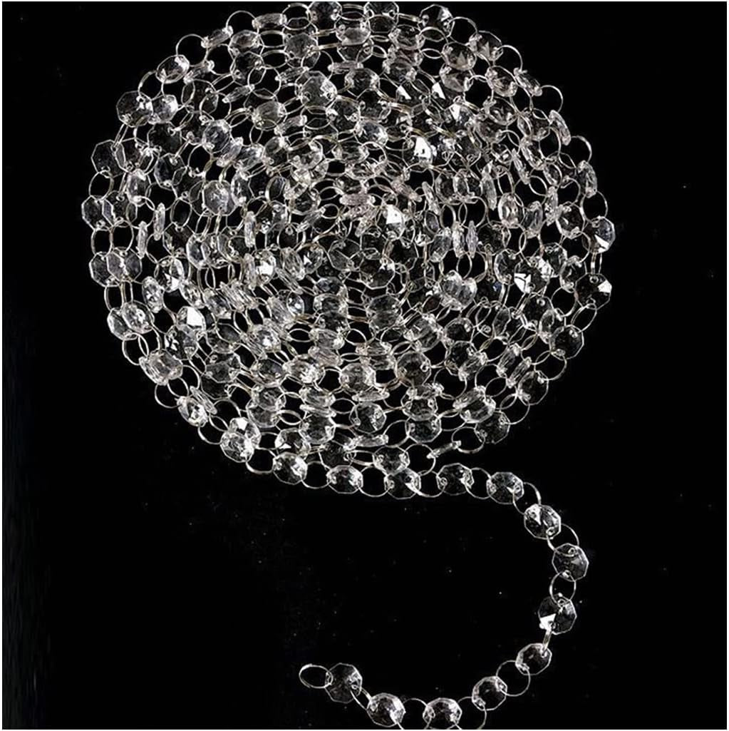 33/100FT Clear Acrylic Crystal Bead Garland Chandelier Hanging Wedding Supplies (33FT)