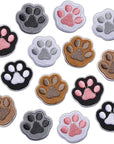 28Pcs Paw Print Patches for Clothing, Iron On/Sew on Embroidery Applique Patches, Cute Paw Decorating DIY Craft Patches for Dresses Jeans Hats Shoes Shirts Jackets Backpacks