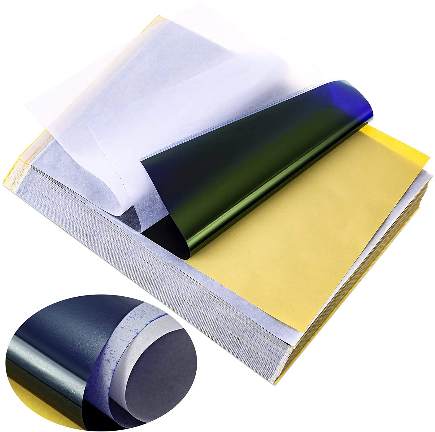 38 Sheets Tattoo Transfer Paper, Stencil Paper for Tattooing, 8 1/4" X 11 3/4"