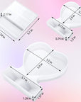 3 Pieces Resin Photo Frame Molds Heart Rectangle Shape Silicone Picture Mold for Casting, DIY Personalized Epoxy Photo Frame Mold for Crafts Table Home Decor