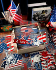 36 Pcs Patriotic Iron on Transfers 4Th of July Iron on Decals Patches Independent Day Western Heat Transfers Vinyl Decals for Clothes Bag Covers DIY Decorations