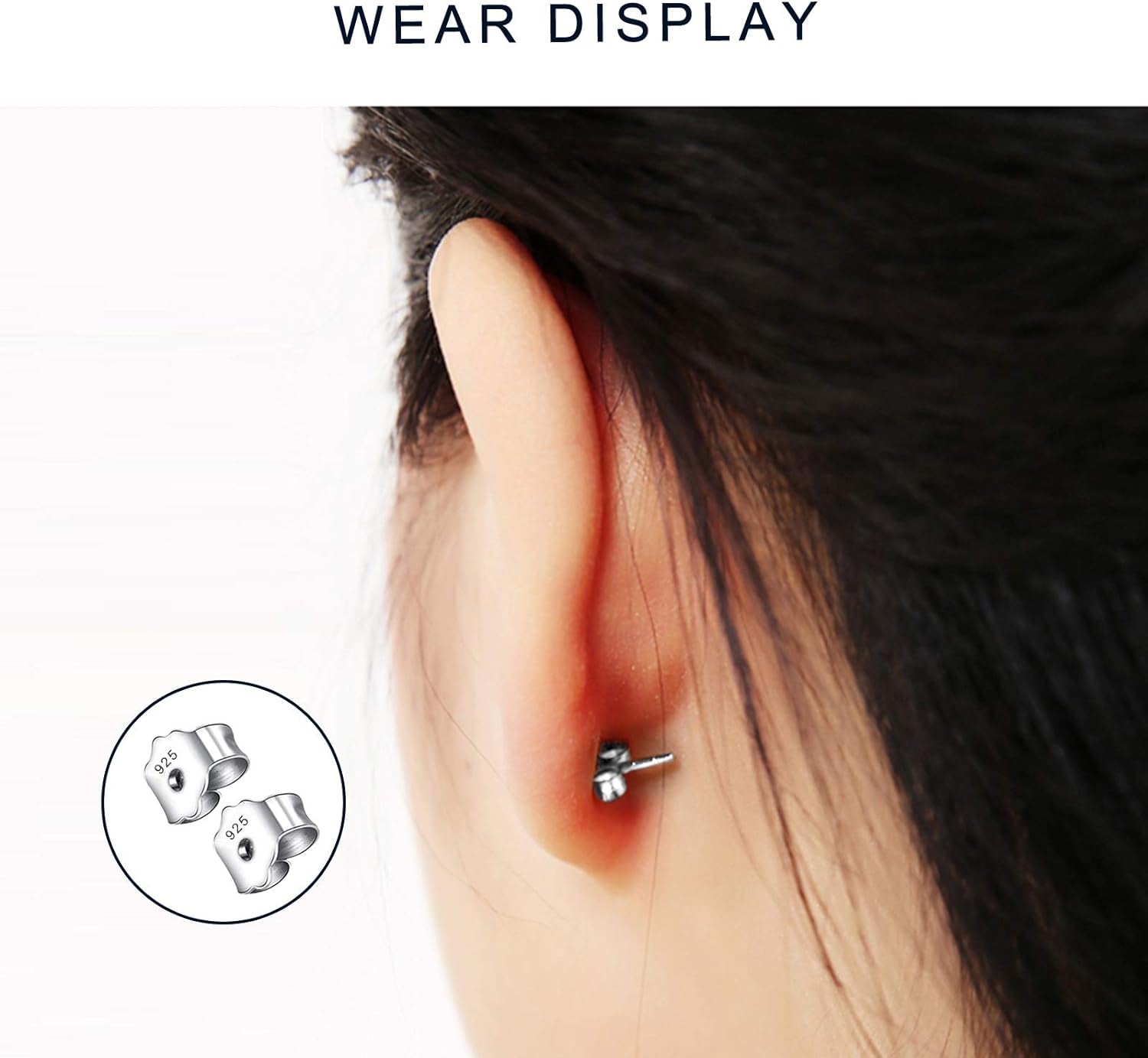 30Pcs/15 Pairs Earring Backs Replacement,Plated Silver Earring Backs for Stud,Hypoallergenic Earring Backs Replacement Secure Ear Lockings for Stud Earrings Ear Nut for Posts6X4.5Mm