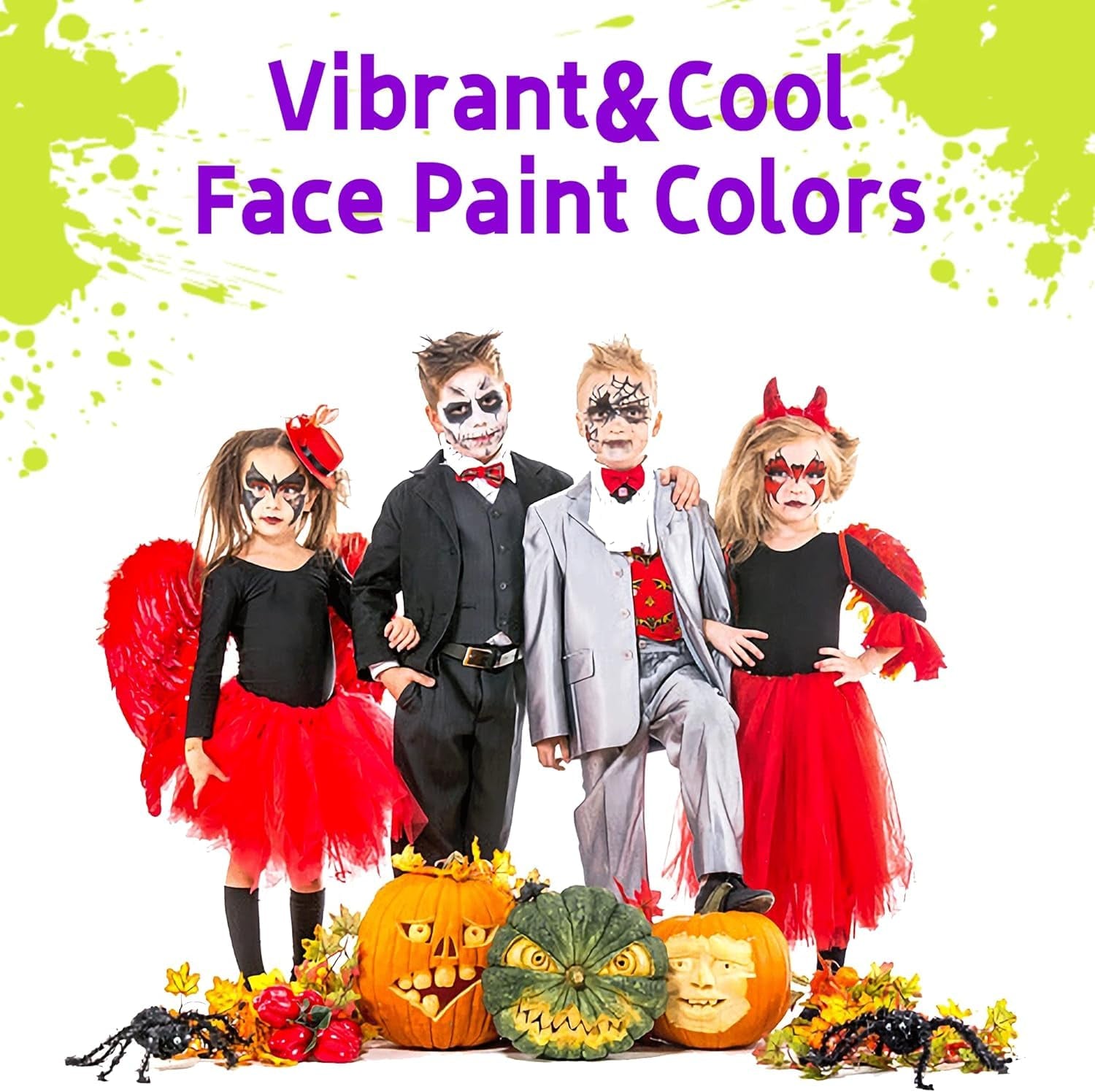 Face Painting Supplies, Face Painting Kit for Kids, Safe and Easy to Use Face Paint, Non-Toxic and Hypoallergenic Face Painting Kit Professional, Halloween Makeup Kit