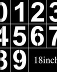 8 Inch Large Number Stencils Set 0-9 Address Number Stencil Reusable Plastic Digital Stencils Templates for Cake Stencil Address Number Painting Stencils Templates