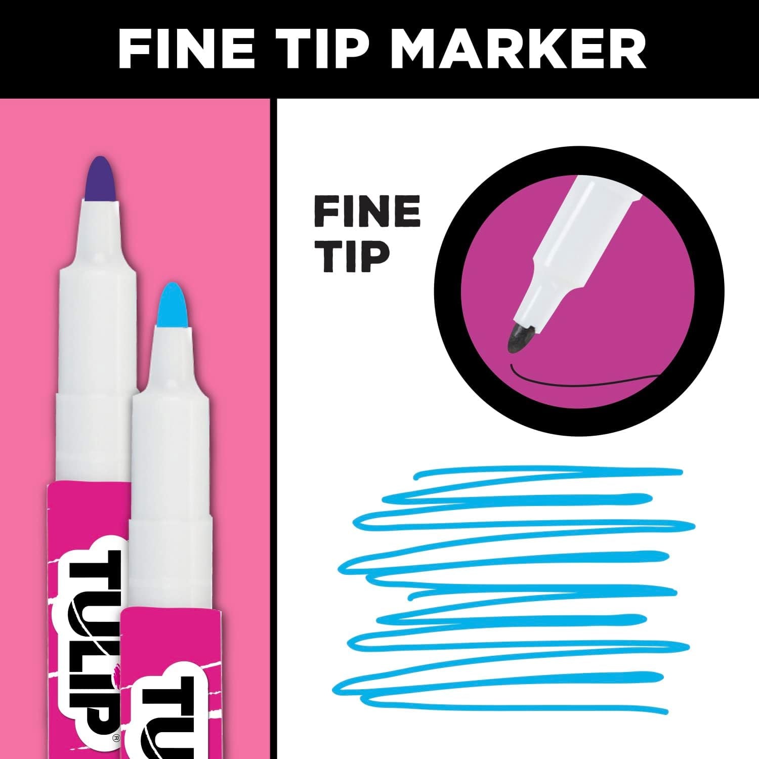 Permanent Nontoxic Fabric Markers, 20 Pack, Multicolor