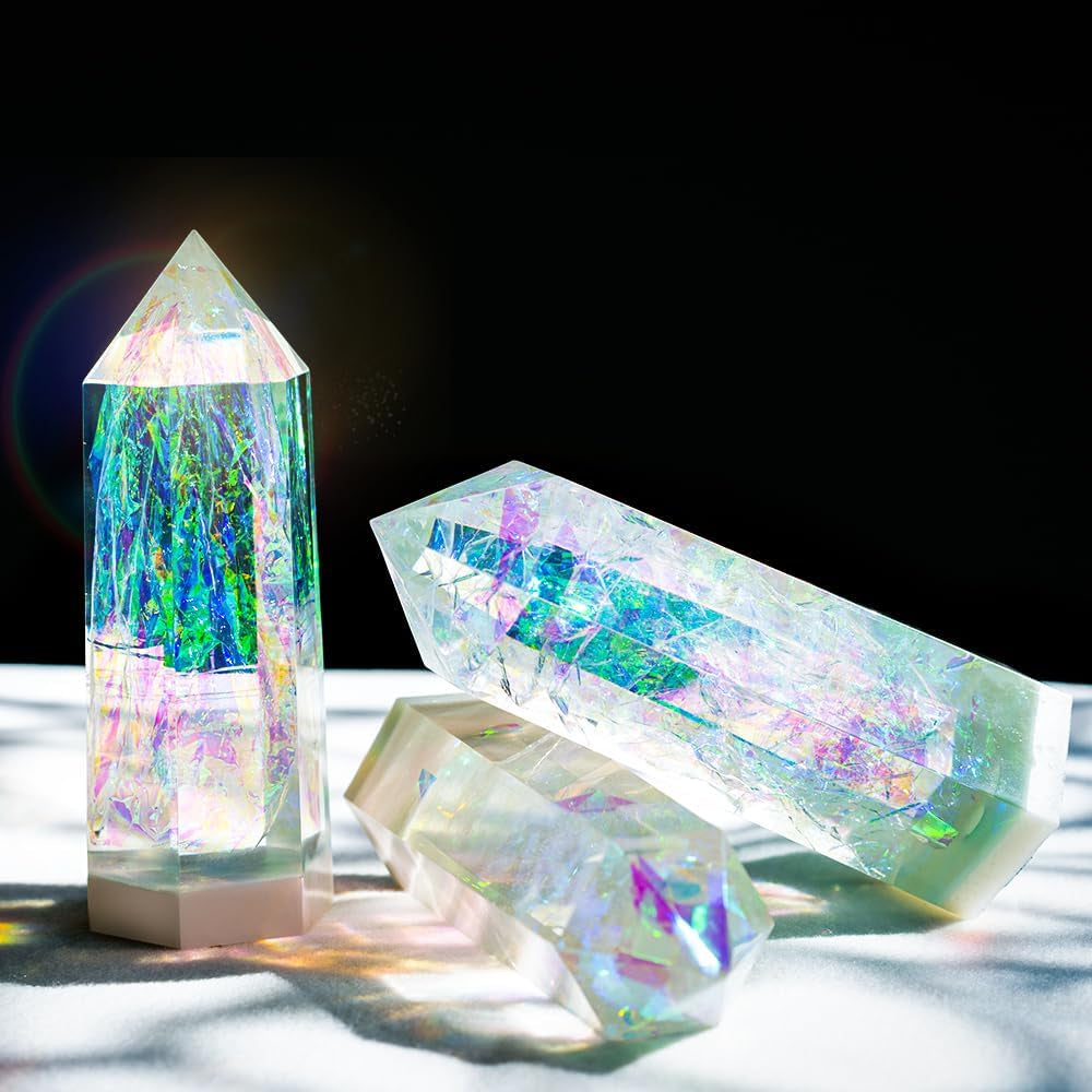 Crystal Tower Resin Molds, Large Point Silicone Molds for Resin, 3 Different Sizes Epoxy Resin Molds for DIY Flower Preservation, Faux Quartz Healing Crystal, Home Decors