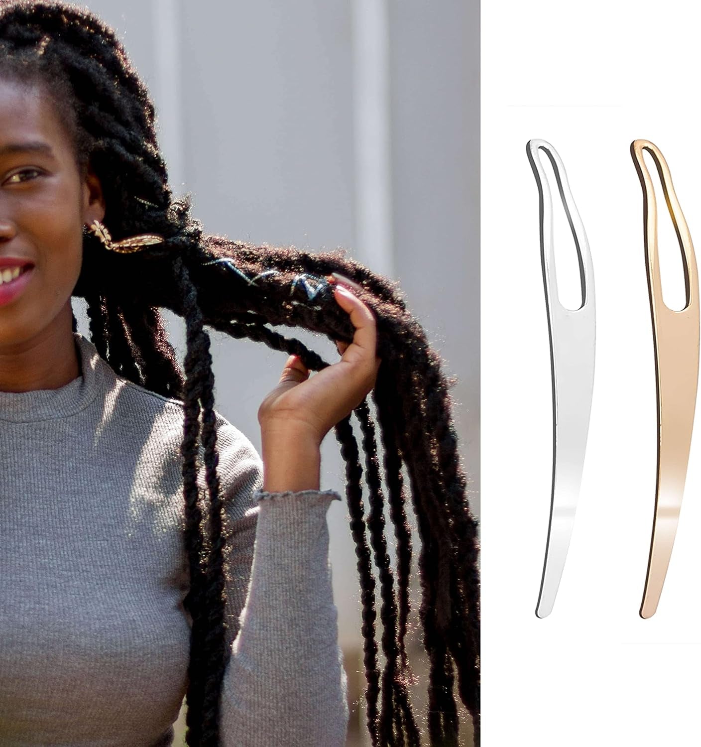 9 Pcs Crochet Hooks for Hair, Latch Hook Tool, Crochet Hair Needle, Hair Locking Tool for Dreads, Interlocking Tool for Locs