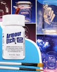Armour Etch Glass Etching Cream - Starter 2.8Oz Size - Bundled with  Application Brushes