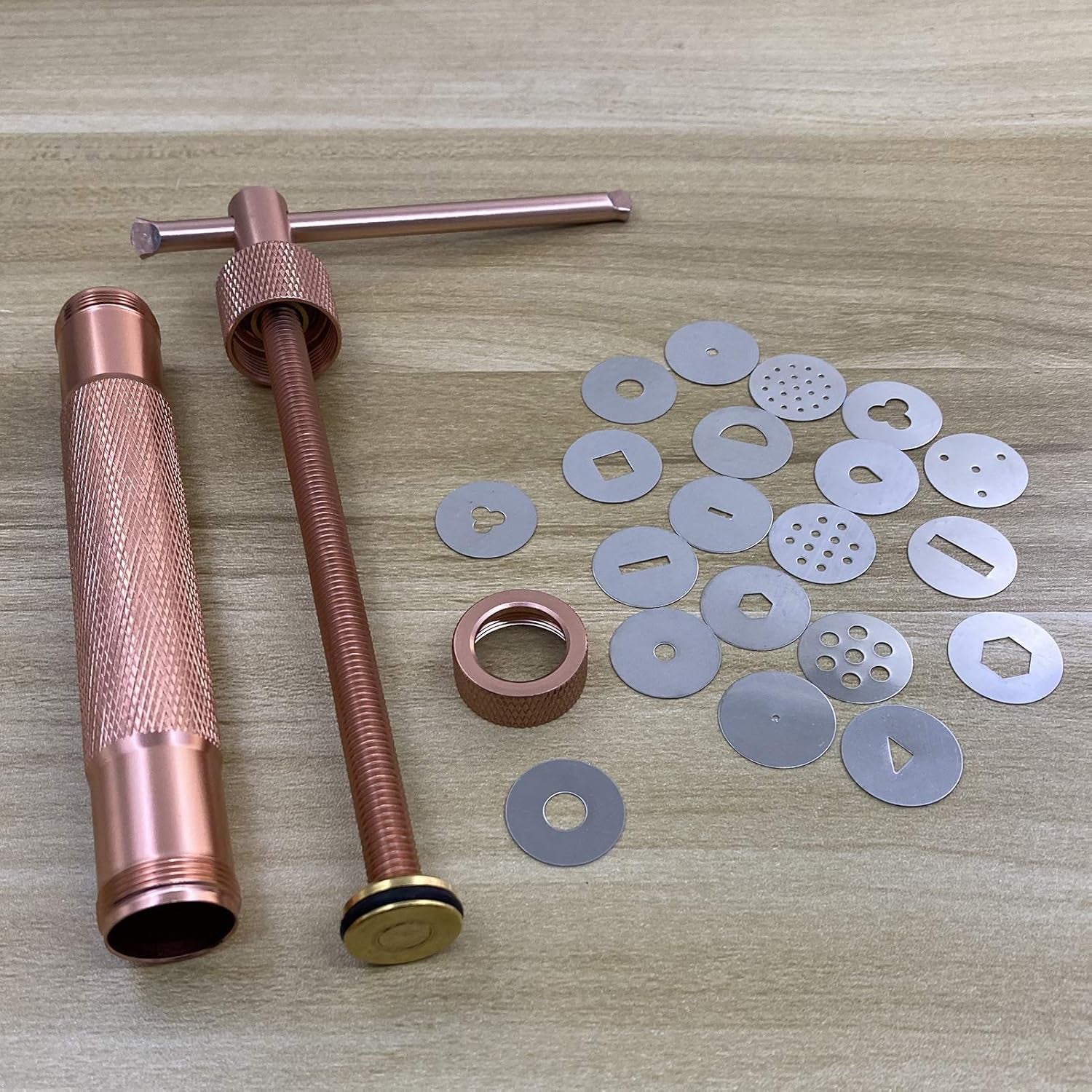 Fondant Extruder with 20 Discs, Sugar Paste Extruder,Clay Extruder, Cake Decor Tool Set