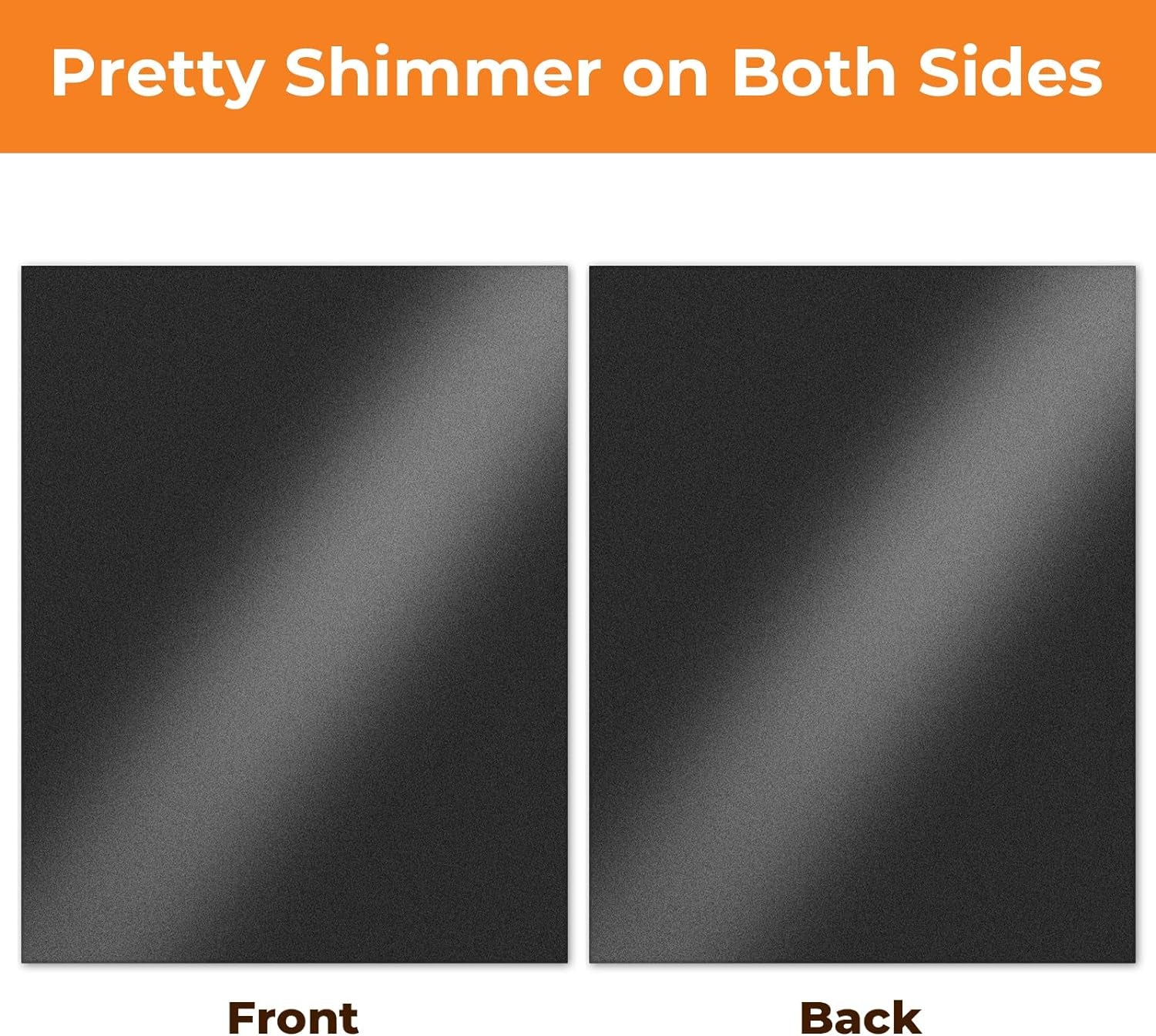 Black Shimmer Cardstock 100 Sheets -  8.5" X 11" Heavyweight 80Lb Double-Sided Shimmer Card Stock Paper for Crafts DIY Making Cards Invitations
