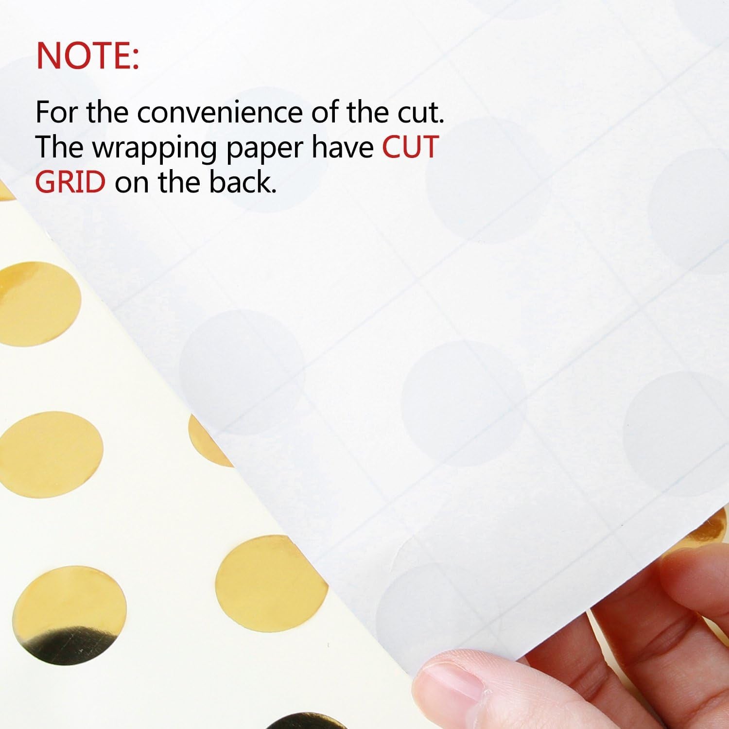 Jumbo Gold Wrapping Paper Roll - Gold Print for Birthday, Holiday, Wedding, Baby Shower Packing - 3 Rolls - 30 Inch X 120 Inch per Roll