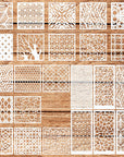 24Pcs Stencils for Painting, Reusable Geometric Painting Stencils Abstract Layering Stencil for Painting on Wooden Furniture Floor Decor DIY Supplies