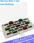 Bobbin Case for Bernina New 7 and 8 Series Jumbo Bobbin Sewing Bobbin Storage Case and Saver Holds 23 Bobbins Box Organizer - Gray