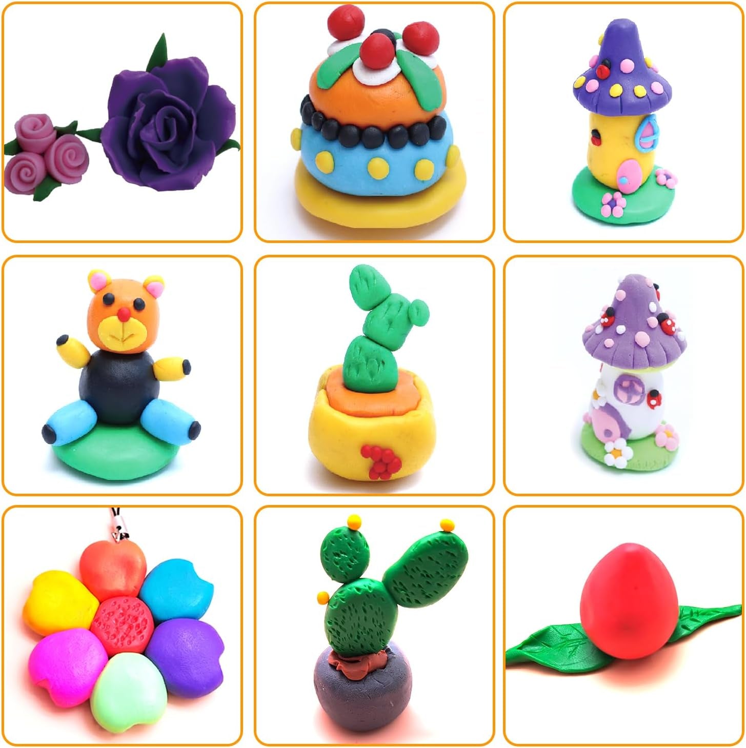 Polymer Clay 50 Colors,  Oven Bake Clay for Kids, Sculpey Clay Kit with DIY Kits for Adults, Modeling Clay for Earring Makeing, Jewelry Making