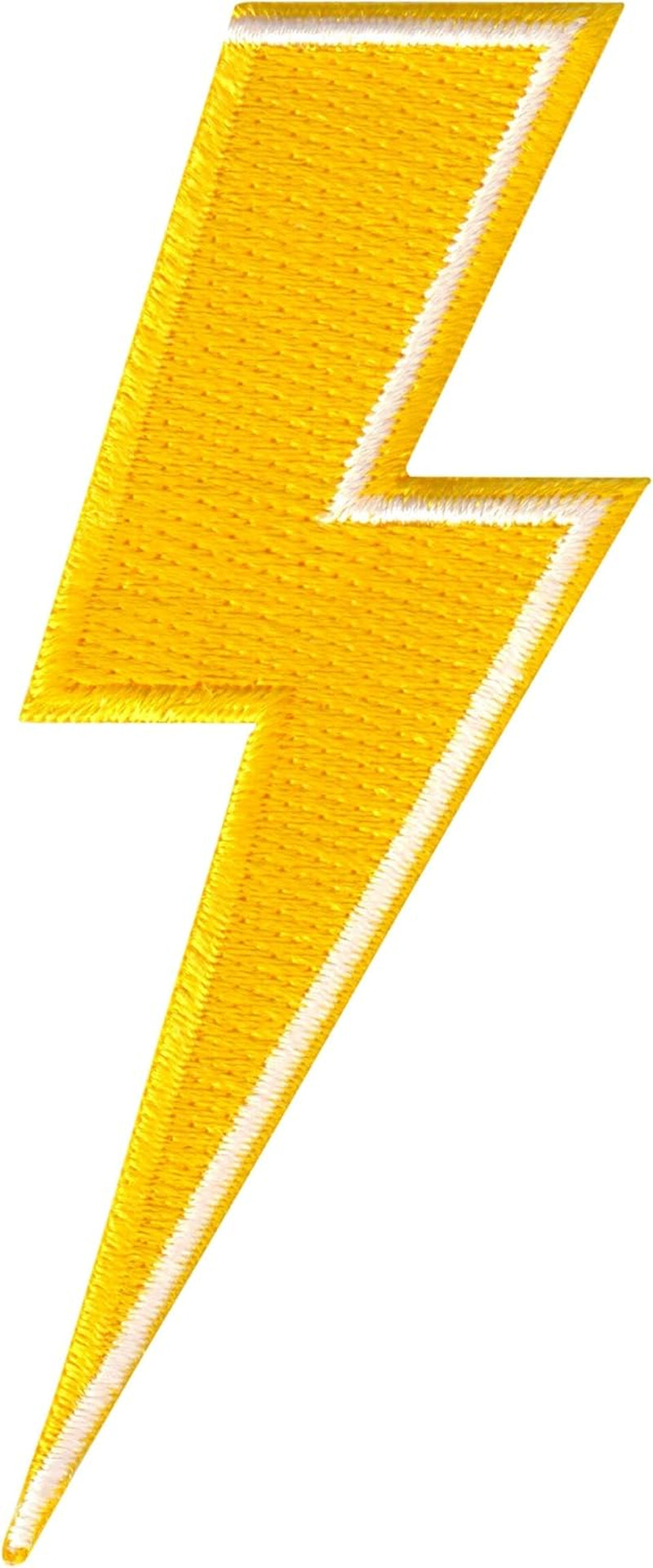 Lightning Bolt Patch Thunderbolt Flash, Iron On/Sew on - Appliques for Clothing, 2 Pack