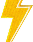 Lightning Bolt Patch Thunderbolt Flash, Iron On/Sew on - Appliques for Clothing, 2 Pack
