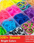 2600+ Loom Bands Set: Colorful Rubber Bands in 28 Colors with Container, 100 Clips, 152 Beads, 20 Pendant, 5 Backpack Hooks, 1 Instruction, Bracelet Making Refill Kit for Kids…