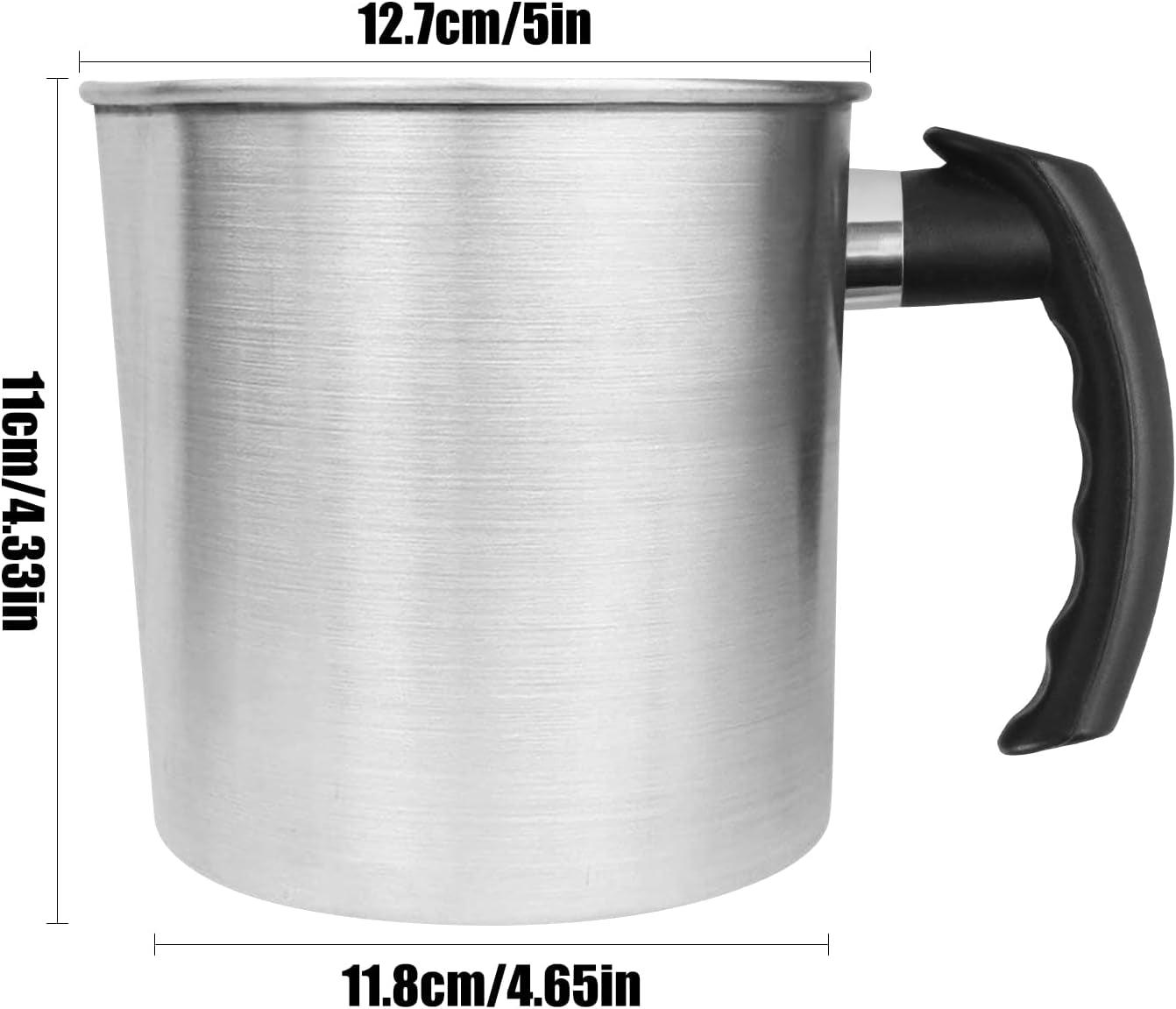 Candle Making Pouring Pot,2 Pounds Capacity,Double Boiler Wax Melting Pot,Dripless Pouring Spout &amp; Heat-Resisting Handle Designed Candle Making Pitcher, Silver