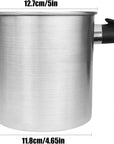Candle Making Pouring Pot,2 Pounds Capacity,Double Boiler Wax Melting Pot,Dripless Pouring Spout & Heat-Resisting Handle Designed Candle Making Pitcher, Silver