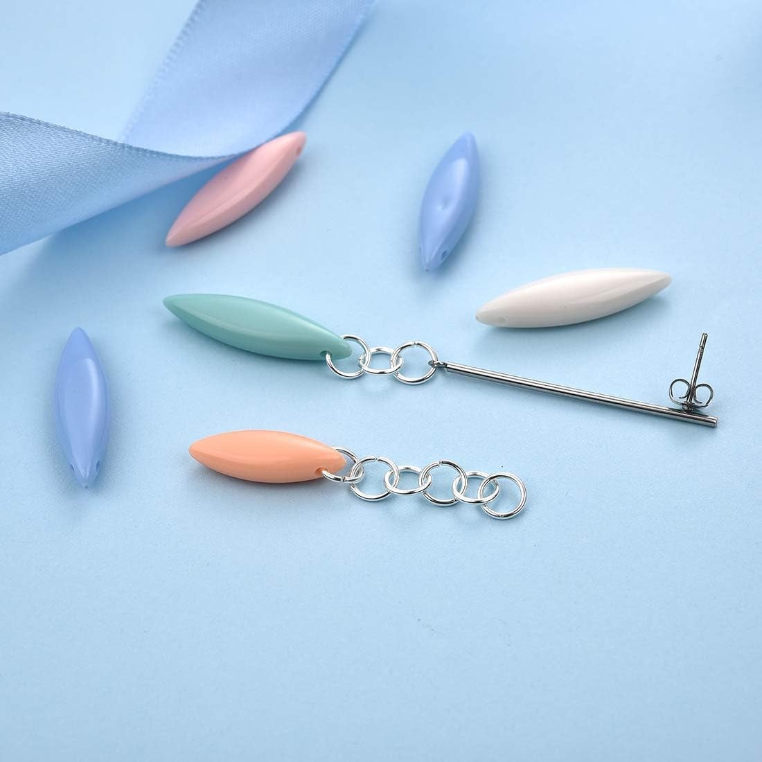 2296Pcs Jump Rings Gold Plated Jewelry Connectors Chain Links 3Mm 4Mm 5Mm 6Mm 7Mm 8Mm 10Mm Box Set Open Jump Rings Gold for Necklace Repair