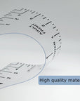 9Pcs Tshirt Ruler Guide to Center Vinyl, Transparent V-Neck/Round PVC Ruler for Alignment, Heat Press, Children Youth Adult