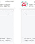 SS-5003 Stamp & Die Storage Pockets 50/Pkg-Small 5"X5", None