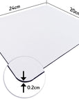 Sublimation Mouse Pad Blank Rectangular Blanks 12 Pcs for Sublimation Transfer Heat Press Printing Crafts 24X20X0.2Cm White