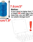 Pack of 2 Tall and Clear Storage Box/Organizer for 2X30 Home Embroidery&Cotton Thread Spools Compatible with Tall Thread Spools from Isacord/Floriani/Madeira/Glide/Ra/Connecting Thread