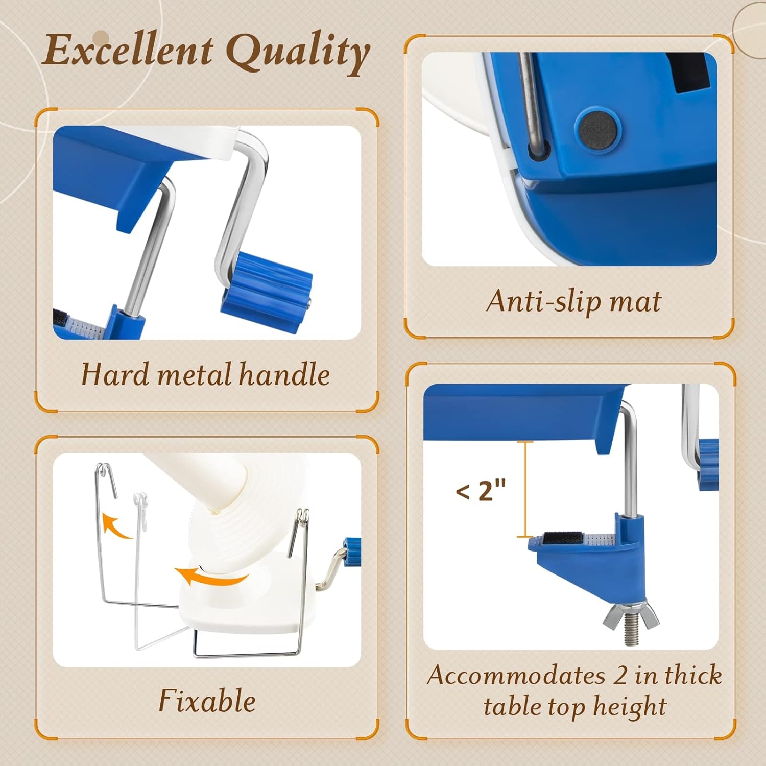 Yarn Winder with Yarn Guide, Yarn Ball Winder for Crocheting, the Helper for Yarn Collection Lovers