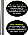 Exquisite Craftsmanship: Premium Solid Stainless Steel Ring Sizing Mandrel for Accurate Measurements, Sizes 1-16
