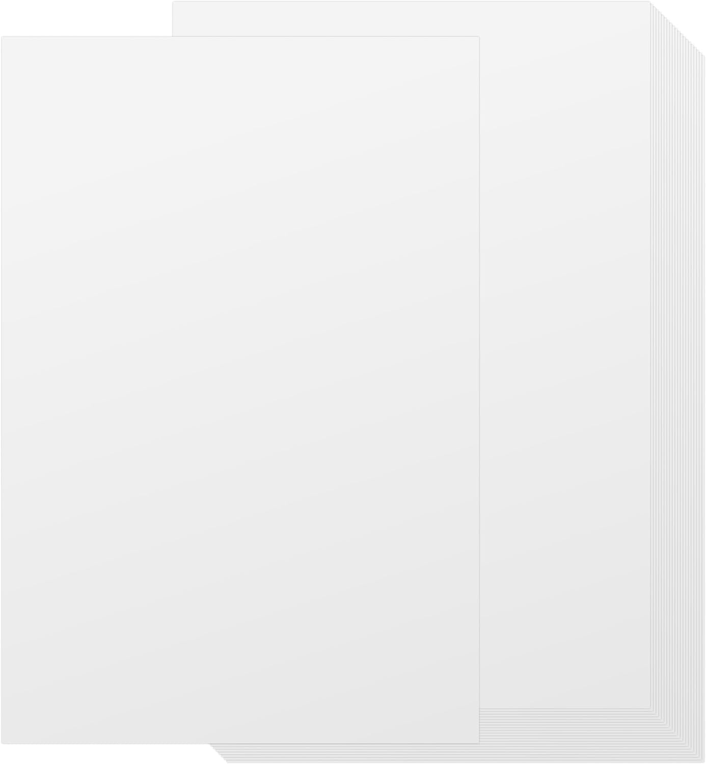 100 Sheets Cardstock Paper - 8.5 X 11 White Thick Paper, 80Lb Card Stock Printer Paper for Invitations, Scrapbooking, Crafts, DIY Cards (White)
