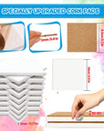 Strong Packaging! 60 PCS Square Unglazed Ceramic Tiles for Crafts Coasters with 60 PCS 2Mm Self Adhesive Cork Squares,White Tiles 4X4 for Crafts Ceramic