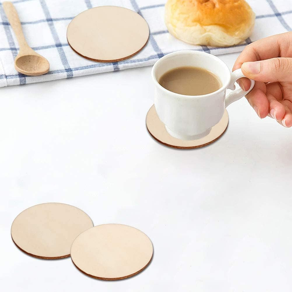 36 Pcs 3 Inch Unfinished Wood Circles for Crafts, Wood Rounds for Crafts, round Wood Discs for Crafts, Painting, Writing, DIY Supplies, Engraving and Carving, Home Decorations