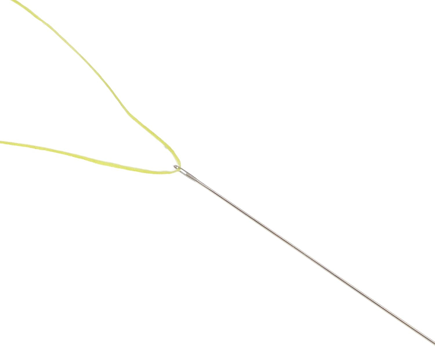 English Beading Needles, Size 12, 4 Needles per Card, Made in England, Use for Loom Weaving Beadwork, Off-Loom Stitching and Jewelry Making with Seed Beads