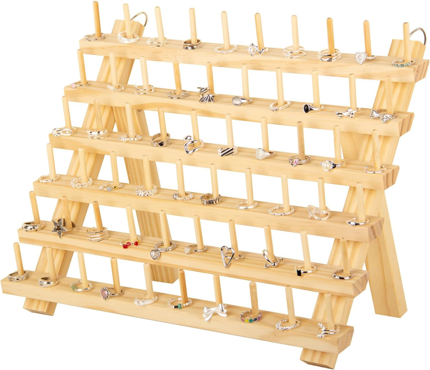 Nian Feng Braiding Hair Rack Stand for Hair Stylist, 2Pack Wooden Thread Holders for Spools of Thread, Spools Holder for Sewing Machine, Thread Racks for Spools of Thread, Sewing Organizer &amp; Storage.