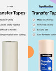 Transfer Tape for Vinyl, 24 Inch X 100 Feet, Clear Film with Medium-High Tack Adhesive. American-Made Application Tape for Vinyl Graphics