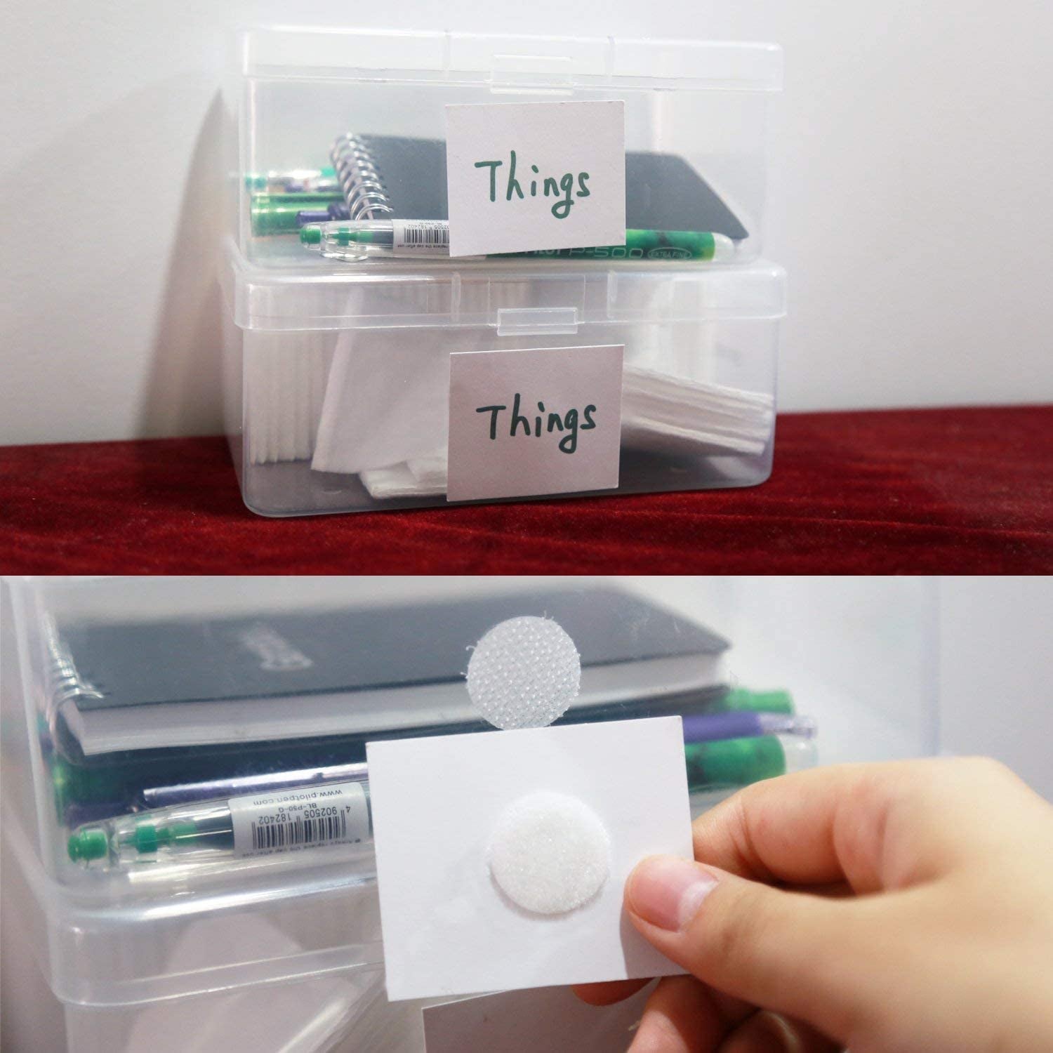 (500 Pair Sets) 3/4Inch 20Mm Diameter Sticky Back Coins Hook &amp; Loop Self Adhesive Dots Tapes (White)