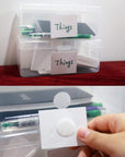 (500 Pair Sets) 3/4Inch 20Mm Diameter Sticky Back Coins Hook & Loop Self Adhesive Dots Tapes (White)