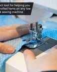 Rolled Hem Presser Foot [6 Sizes] Wide Rolled Hem Foot Set & Narrow Foot Hemmer Set for Brother, Singer & Janome Low Shank Sewing Machines. Hemming Pressure Feet with Distinctive Wide and Narrow Sizes