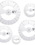 5 Pcs Circle Ruler Quilting Template Set Circle Templates for Quilting Circle Rulers Quilt Arc Circle Cutter Ruler, 5 Sizes (Stylish)