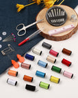 Mini Travel Sewing Kit,  DIY Premium Sewing Supplies,Basic Sewing Kit for Adults,Beginners,Home,Emergency Filled with Repair Kit and Sewing Needles,Thread,Scissors,Thimble,Tape Measure Etc
