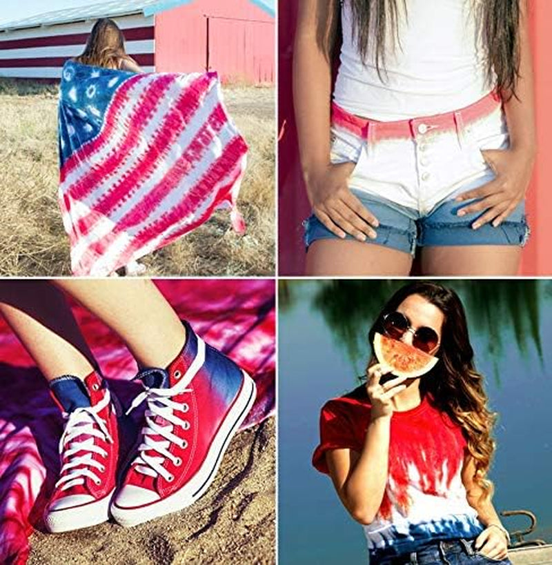 One-Step Tie-Dye Kit  Fabric Dye 40720 Fdy Med Americana Kit, 5 Color Trend, as Detailed