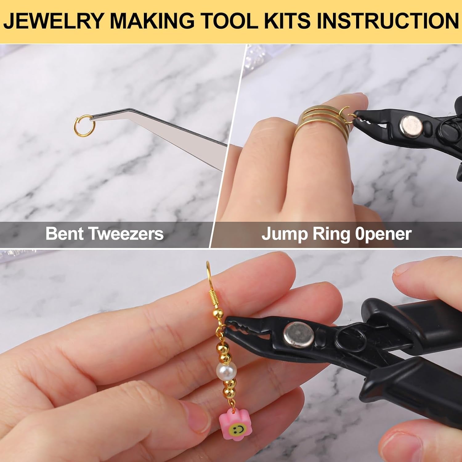 3480Pcs Earring Making Supplies Kit with Earring Hooks, Earring Pins, Jump Rings, Earring Backs, Posts and Earring Making Findings for Jewelry Making Supplies and Earring Repair, Gift for Women