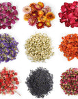 9 Bags Dried Flowers,100% Natural Dried Flowers Herbs Kit for Soap Making, DIY Candle Making,Bath - Include Rose Petals,Lavender,Don'T Forget Me,Lilium,Jasmine,Rosebudsand More