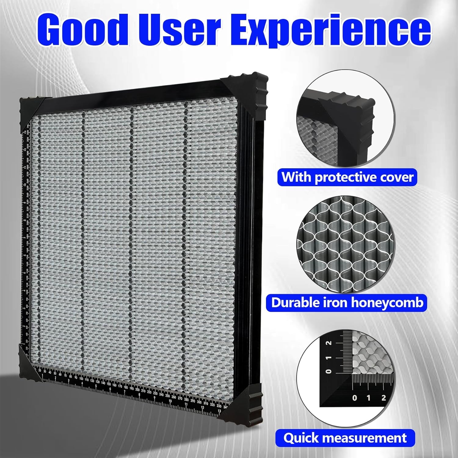 Honeycomb Laser Bed 500X500X22Mm(19.68"X19.68"X0.87") with Aluminum Panel, Honeycomb Working Table for Laser Cutter Engraver Table-Protecting, Fast Heat Dissipation, Smooth Edge Cutting