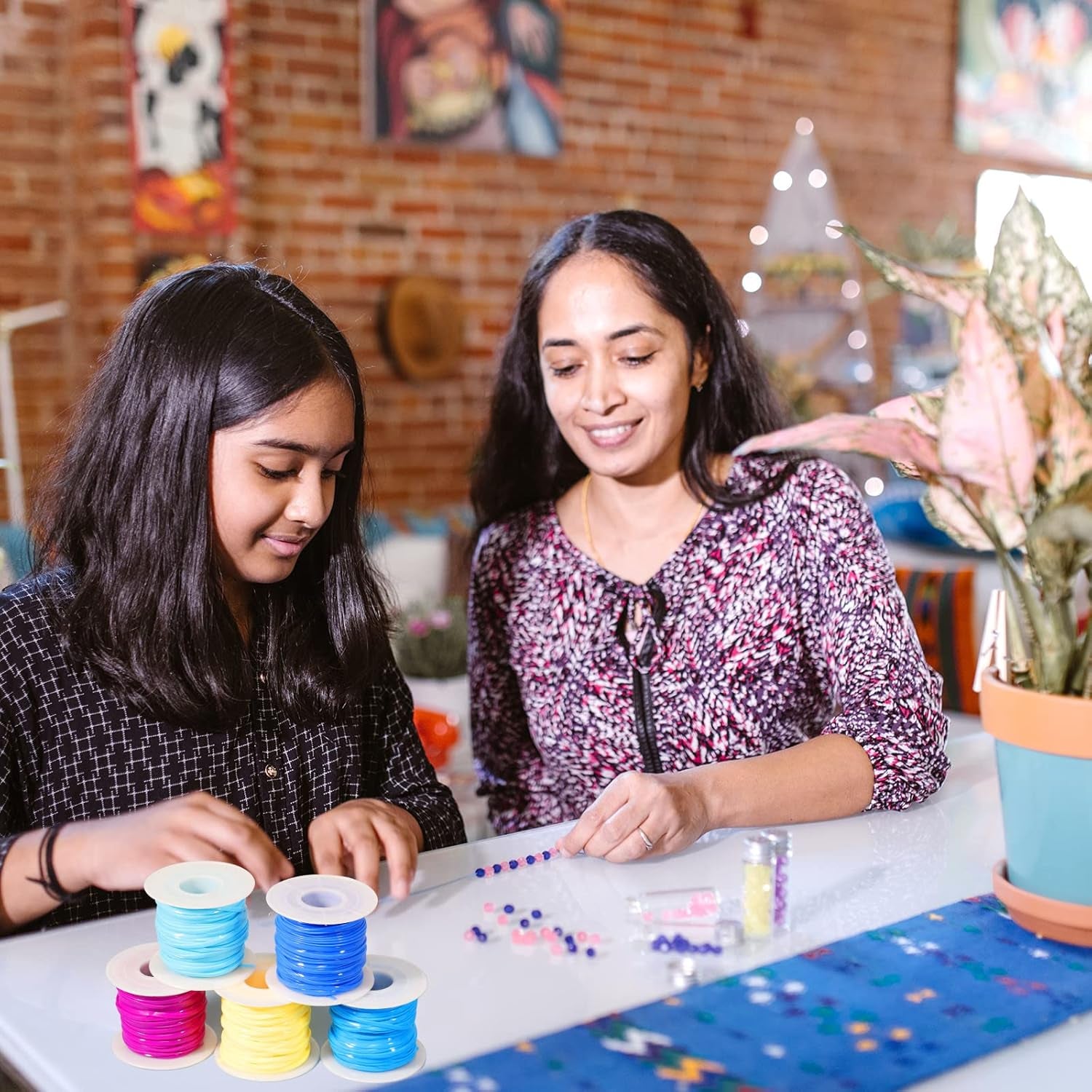 Plastic Lanyard String Kit,24 Rolls Gimp Bracelet Making Kit String Plastic Lacing Cords with 24 Pcs Jewelry Lobster Clasp 24 Pcs Key Chain Ring Lanyard Clips 24 Pcs Snap Lanyard Hooks